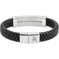 Браслет Zippo Steel Bar Braided Leather Bracelet (20 см) купить в Красноярске