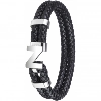 Браслет Zippo Steel Braided Leather Bracelet (20 см) купить в Красноярске