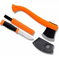 Набор Morakniv Outdoor Kit Orange, нож Morakniv 2000 нержавеющая сталь, цвет оранжевый + топор купить в Красноярске