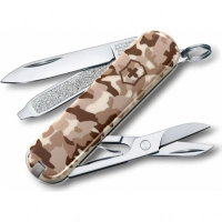 Нож перочинный Victorinox CLASSIC, сталь X55CrMo14, рукоять Cellidor®, песочный камуфляж купить в Красноярске