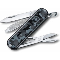 Нож перочинный Victorinox  Classic, сталь X55CrMo14, рукоять Cellidor®, синий камуфляж купить в Красноярске