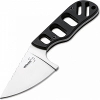 Нож с фиксированным клинком шейный Chad Los Banos Design SFB Neck, Boker Plus 02BO321, сталь 440C Satin, рукоять стеклотекстолит G10 купить в Красноярске