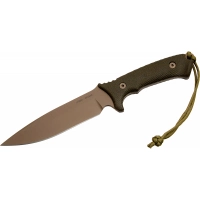 Нож с фиксированным клинком Spartan Blades Harsey Difensa, сталь CPM-S35VN Flat Dark Earth, рукоять зеленая микарта, чехол мультикам купить в Красноярске