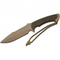 Нож с фиксированным клинком Spartan Blades Horkos, сталь CPM-S35VN Flat Dark Earth, рукоять зеленая микарта, чехол мельтикам купить в Красноярске