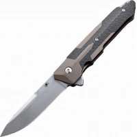 Складной нож Spartan Blades Kranos, сталь CPM-S35VN, рукоять бронзовый титан/черный Carbon fiber купить в Красноярске