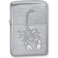 Зажигалка ZIPPO Scorpion Brushed Chrome, латунь с никеле-хром.покрыт., серебр., матов., 36х56х12 мм купить в Красноярске